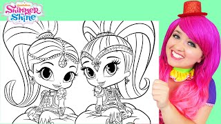 Coloring Shimmer and Shine | Markers