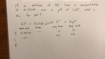 Determining Ka of a weak acid