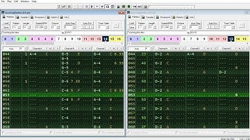Touching the dew by KUVO / Double YM, 6 channel song. Tracker window capture.