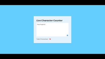 Create Live Character Counter using HTML, CSS, and JavaScript - 1080p Full HD Video | Free Projects1