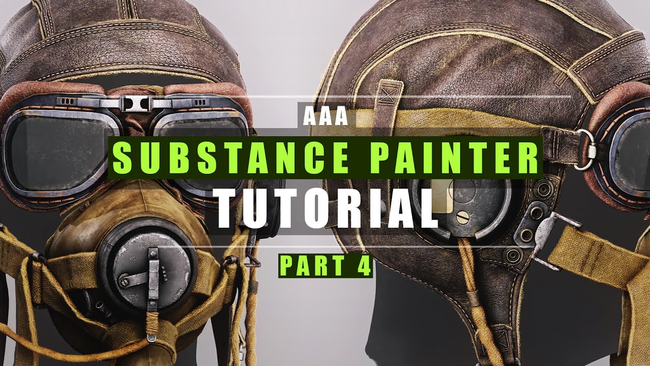 Substance Painter Pilot helmet Tutorial - Part 4 - YouTube