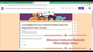 Menyusun Instrumen Kuisioner Minat Belajar siswa di google form #latsar2021