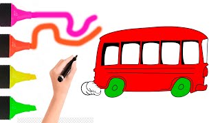 Big Bus Coloring Pages | Big Drawing Pages For Kids