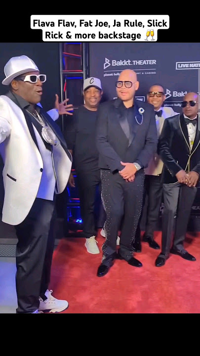 Flava Flav, Fat Joe, Ja Rule, Slick Rick & more backstage 🥂