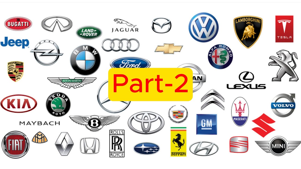 Car Logos Car Brands and Car Logos All Car Companies Part2 YouTube