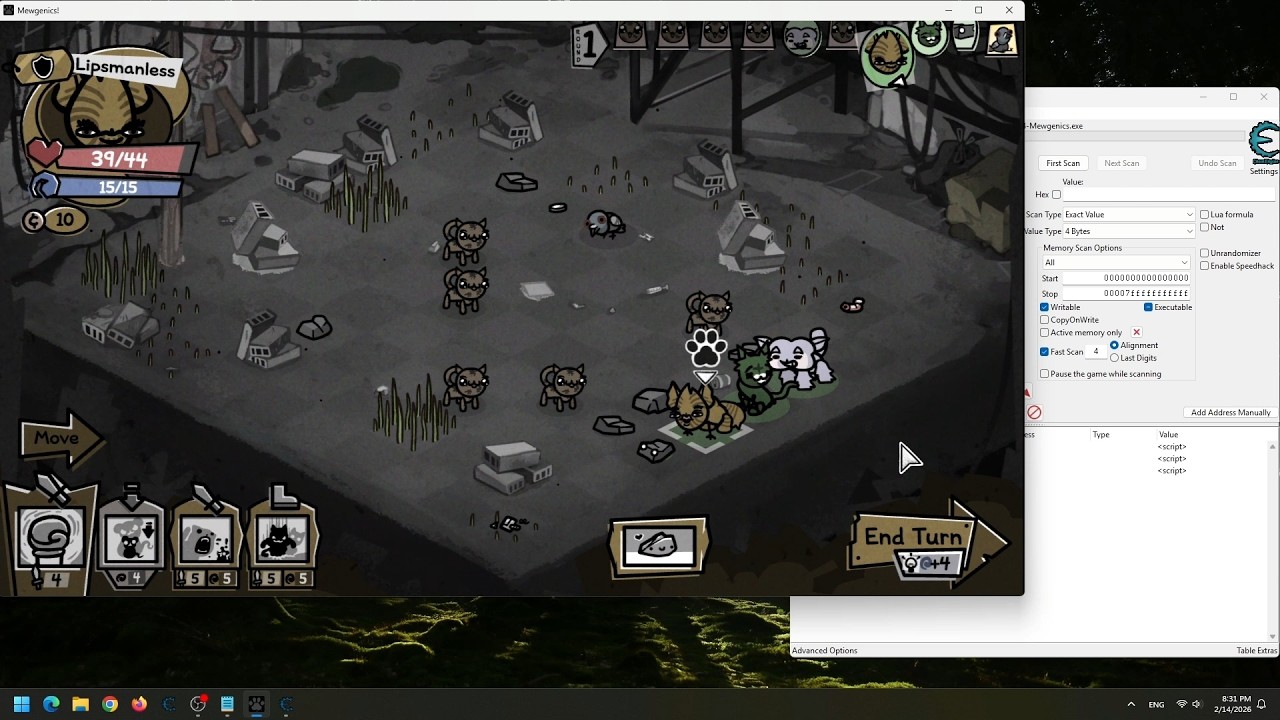 Mewgenics - Cheat Health Mana