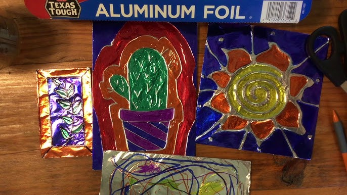 a faithful attempt: Faux Stained Glass using Aluminum Foil and