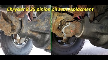 1999 Jeep XJ (Chrysler 8.25 axle) rear differential pinion seal replacement