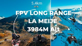 FPV DRONE LONG RANGE | La Meije 3984m Alt, France | 4K