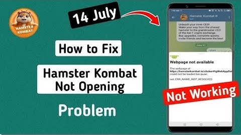 How to Fix Hamster kombat webpage not available | hamster kombat not opening