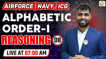 Alphabetic Order-1 | Airforce Reasoning Classes |Airforce y group Reasoning 2024 |Airforce Reasoning