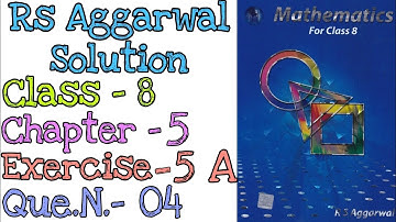 Playing with Numbers | Class 8 Exercise 5A Question 4 | Rs Aggarwal | Md Sir