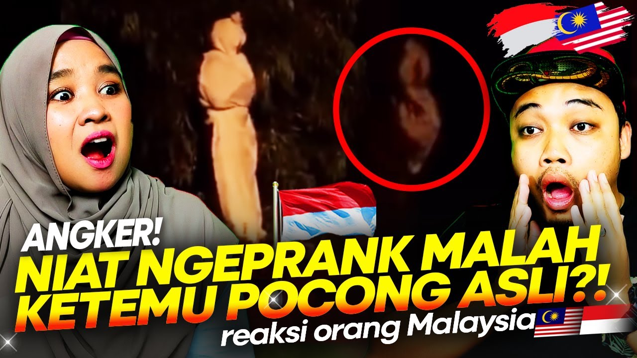 🇮🇩 SEREM!!😱😖 NIAT NGEPRANK JADI POCONG MALAH KETEMU POCONG BENERAN!! || 🇲🇾 REACTION