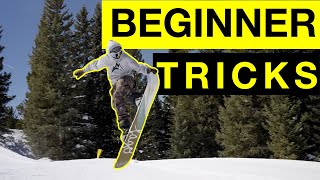 10 Beginner Jump Tricks on a snowboard!