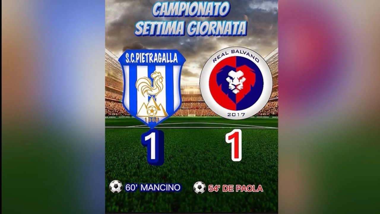 Campionato PROMOZIONE 2025/26 7a Giornata PIETRAGALLA vs Balvano