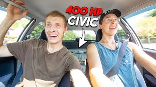 400 Horsepower Turbo Civic Reactions Boosted John
