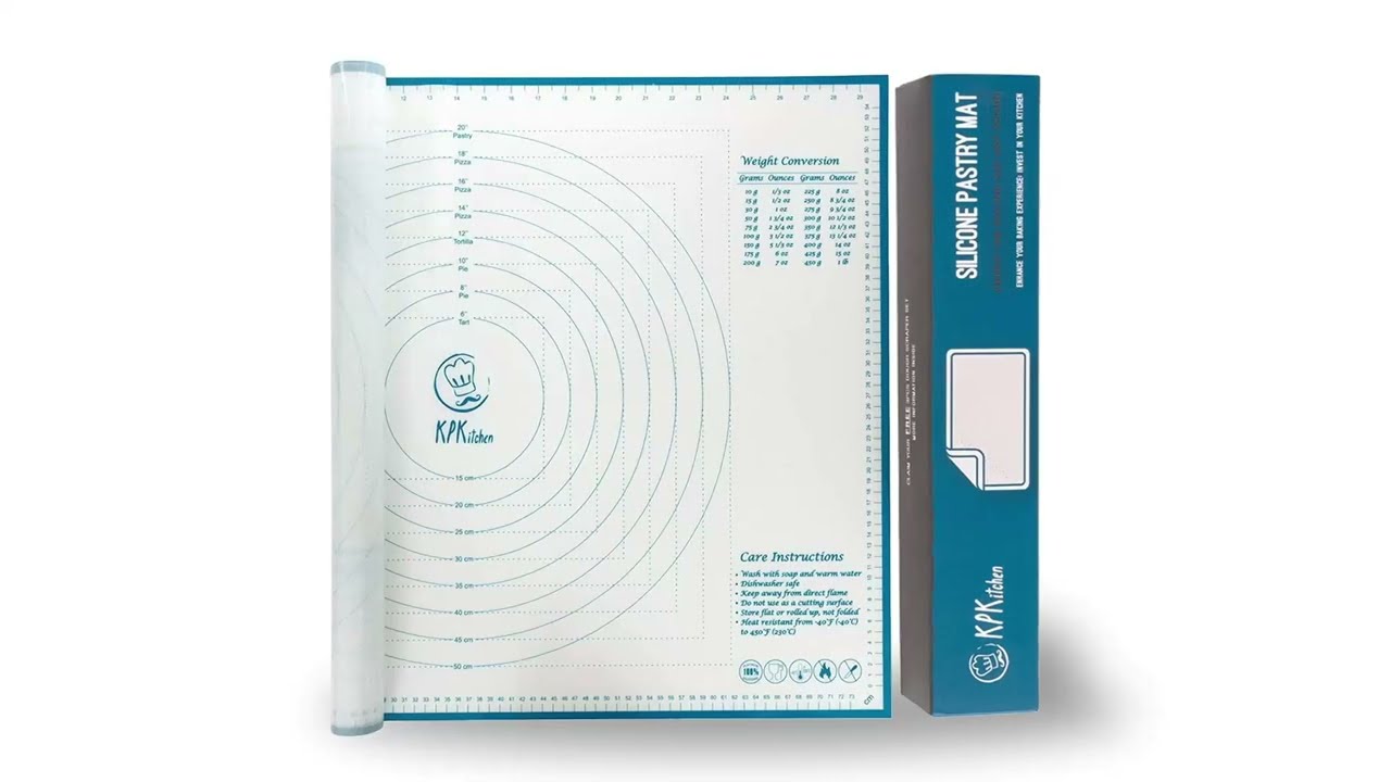 How to use KPKitchen  XL Silicone Pastry Mat - Instructions - Perfect for Rolling Out Dough