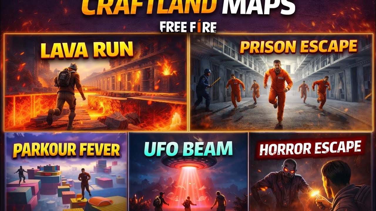 Free Fire Craftland Be Like: RUN OR DIE 😂
