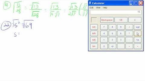 4.5: solve quadratic equations by finding square roots (sample problems)