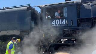 Union Pacific's Big Boy 4014 being serviced in Fremont, Nebraska, 29 June 2023
