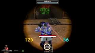Soldier robot standing hitboxes (front view)