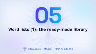 05 Inforoot Studio | Word lists (1): the ready-made library