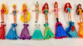 Some Lot's of Disney Princess,. with Unboxing Satisfying video Miniature Dolls No Talking Video ASMR