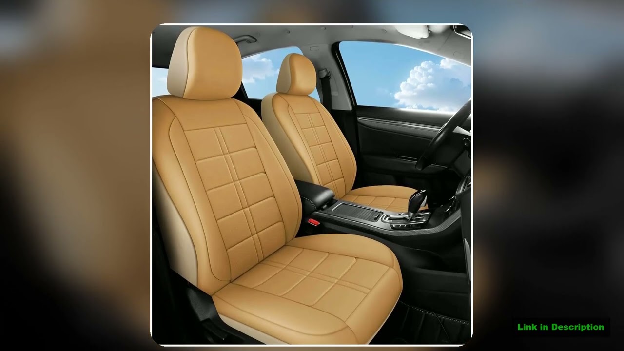 Leather Car Seat Covers Full Set 5Seater Seat Universal Fit Padded of Most Car with Waterproof