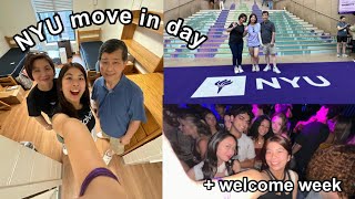 NYU MOVE IN DAY + welcome week *vlog* | 跟我一起搬進紐約大學的宿舍吧