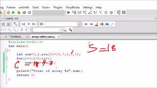 15.How to get sum of an array || C programming bangla tutorial || Array 1D C-3