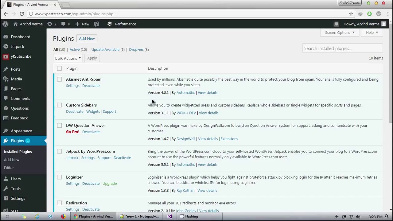 Step by Step Guide to Update Wordpress Plugin - YouTube