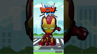 GAME PUZZLE MENCOCOKAN BAYANGAN DAN KEPALA SUPERHERO !! #short #shorts #superhero  #ironman screenshot 2