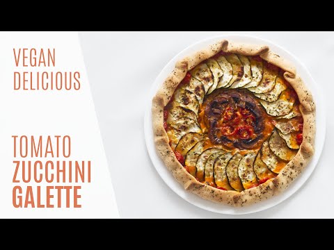 Cherry Tomato and Zucchini Galette | Vegan Savoury Galette from Scratch | The Kitchen Cosmos
