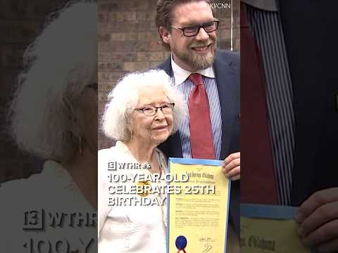 100-year-old celebrates 25th birthday