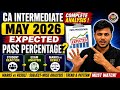 CA Intermediate May 2026 Pass percentage | Complete Analysis