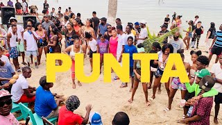 PUNTA ON THE BEACH (Garifuna) 🖤🤍💛