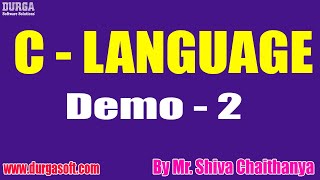 C  - LANGUAGE tutorial || Demo - 2 || by Mr. Shiva Chaithanya On 29-09-2020 @8AM screenshot 4
