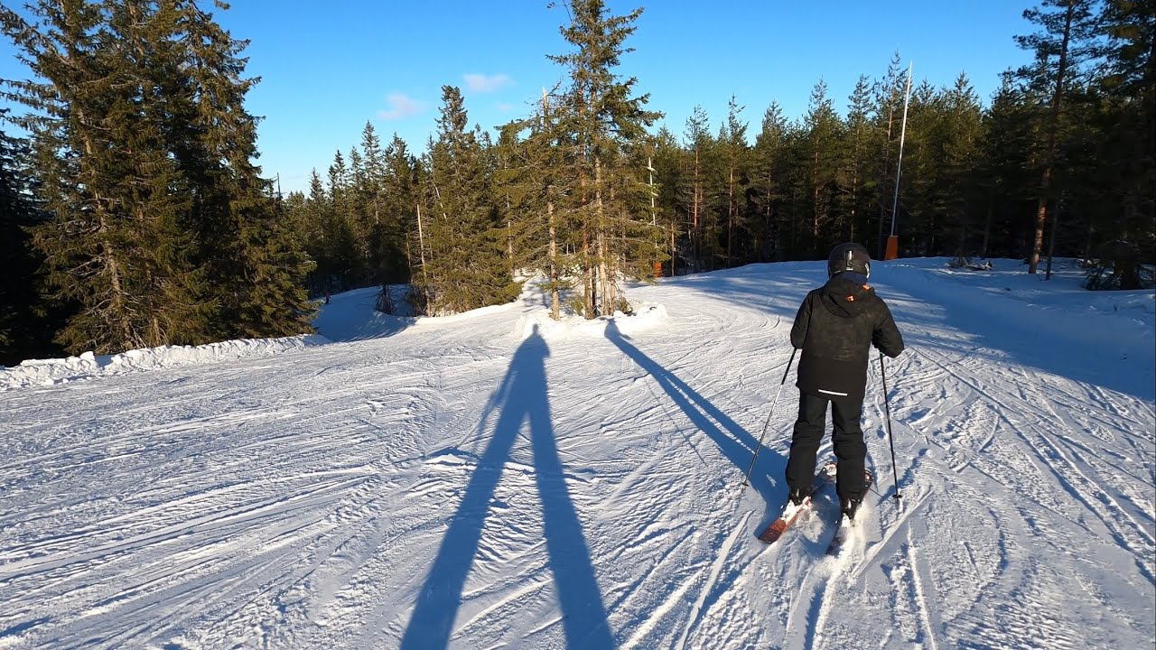 Farmors 41 blå och Dalvägen 38 grön Romme Alpin