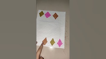 diy easy and simple border design aesthetic borders | #craftyhub #borderdesign #shortvideo