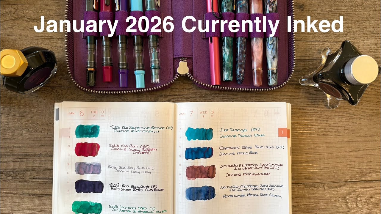 Январь 2026 г. Перьевые ручки в чернилах.