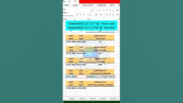 How To Calculate Total Number Of Months B/W Two Dates In Excel | #shortvideo #exceltutorial #gtech