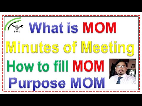 write a mom for the meeting