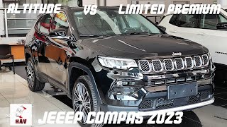 Jeep COMPASS 2023 Version LIMITED PREMIUM y ALTITUDE ¿CUAL TE CONVIENE COMPRAR?