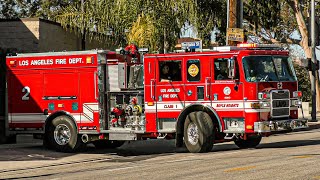 LAFD Engine 2, Rescue 2, & Rescue 803 Responding