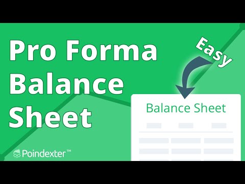 Easy Pro Forma Balance Sheet (Free Download)