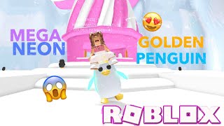 MAKING A MEGA NEON GOLDEN PENGUIN in Roblox AdoptMe! | Sister Gamerz