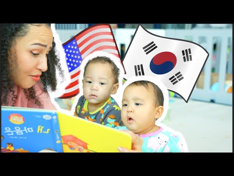 Trying <strong>to</strong> <strong>Read</strong> Korean <strong>Books</strong> <strong>to</strong> my Bilingual Twin Babies/ American Mom Korean Father
