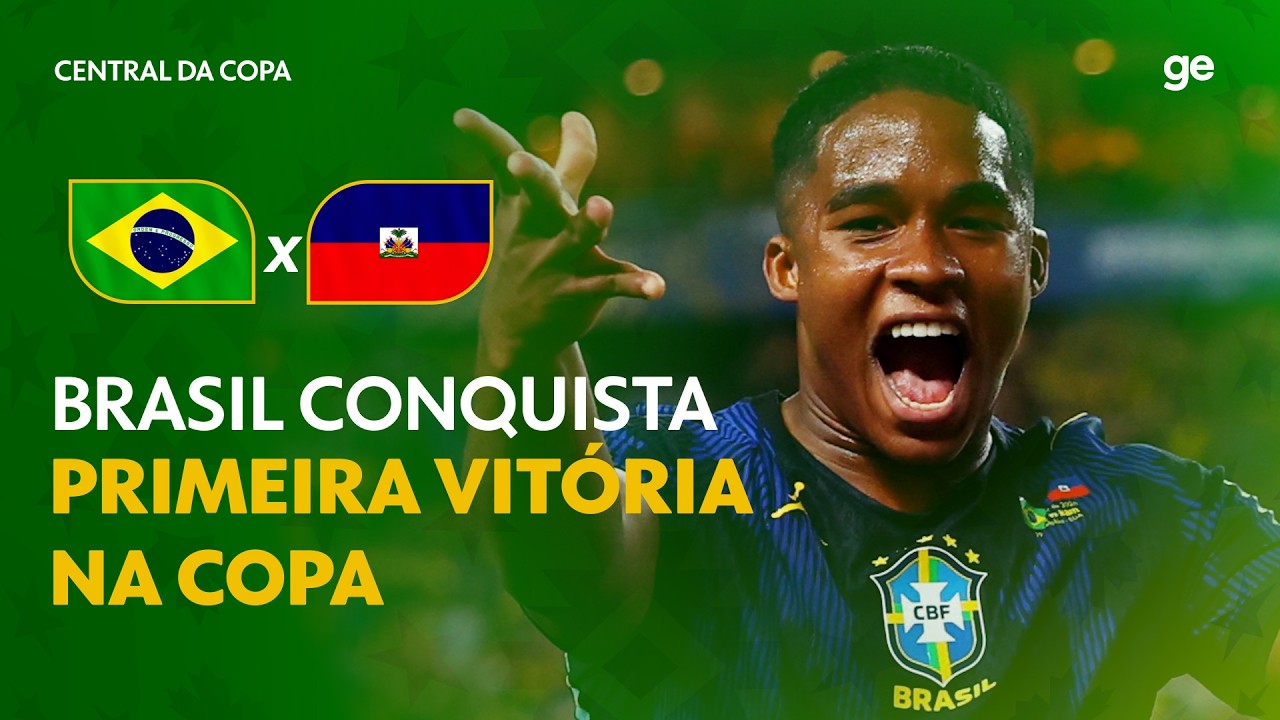 BRASIL 3 X 0 HAITI: TEMOS A PRIMERIA VITÓRIA!! | Central da Copa | Copa do Mundo 2026 | ge.globo