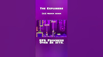 Progress... 55% | [2.2] The Explorers (Medium demon) #gd #explorers #shorts #geometrydash #progress