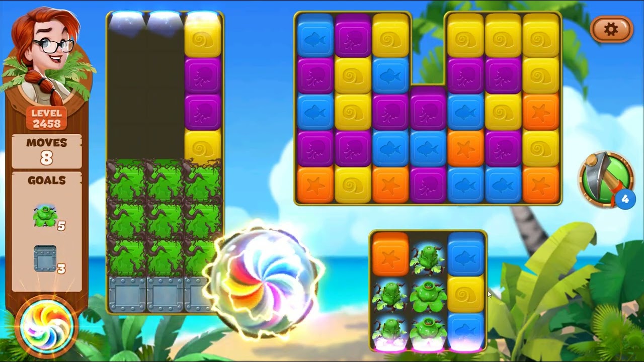 Lost Island Blast Adventure Level 2458 Gameplay